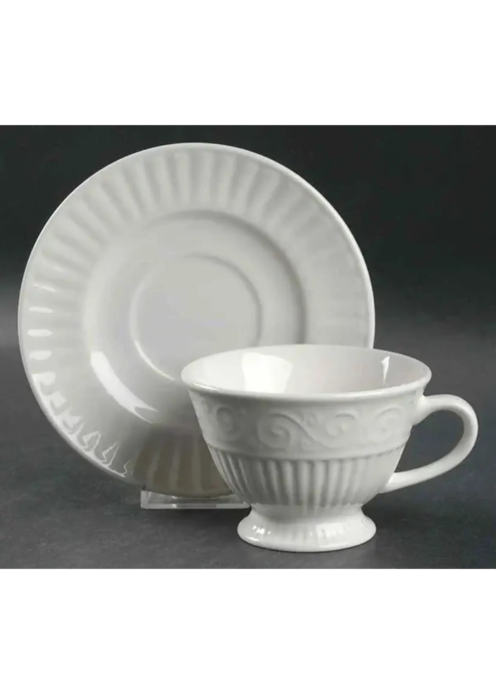 GIBSON GIBSON CLAREMONT FOOTED CUP AND SAUCER 3"