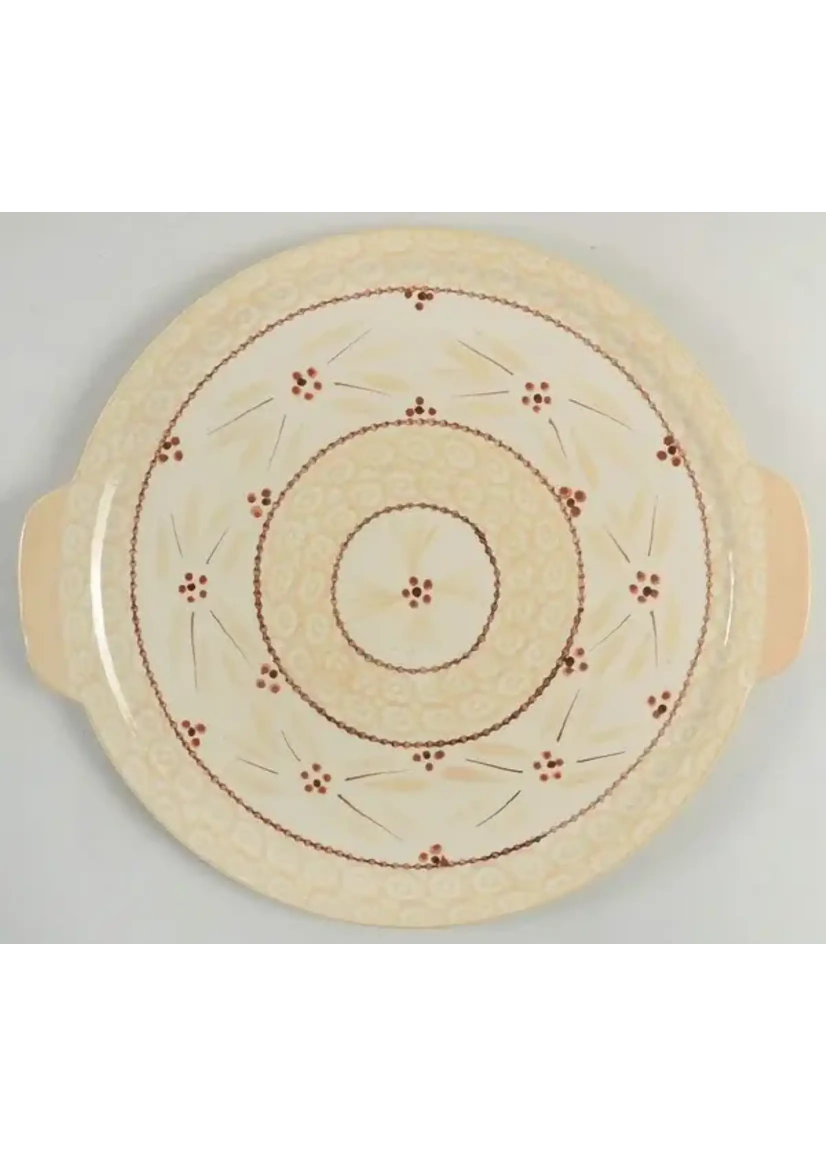 TEMP-TATIONS OLD WORLD ROUND TRAY  13 1/2'