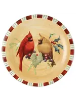 LENOX WINTER GREETINGS SALAD PLATE CARDINAL 8 1/4"