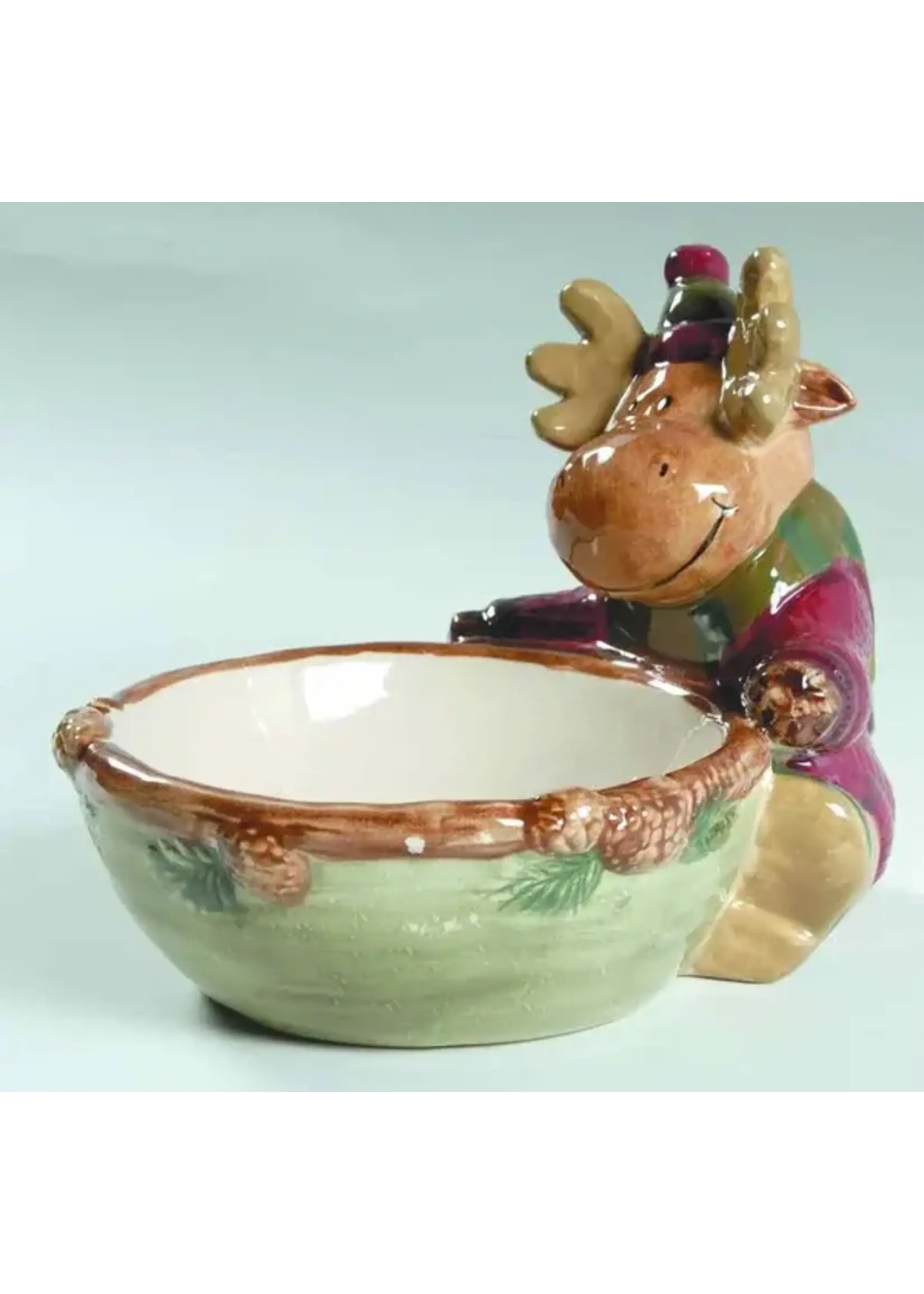 ST NICHOLAS SQUARE HEARTLAND FIGURAL CANDY BOWL MOOSE