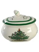 SPODE CHRISTMA TREE GREEN TRIM SUGAR BOWL