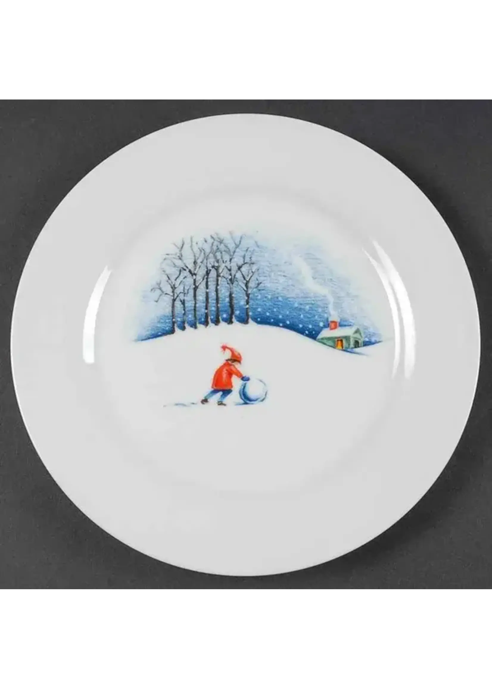 LIVINGQUARTERS CHRISTMAS VILLAGE SALAD PLATE