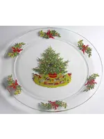 PFALTZGRAFF CHRISTMAS HERITAGE GLASSWARE PLATTER