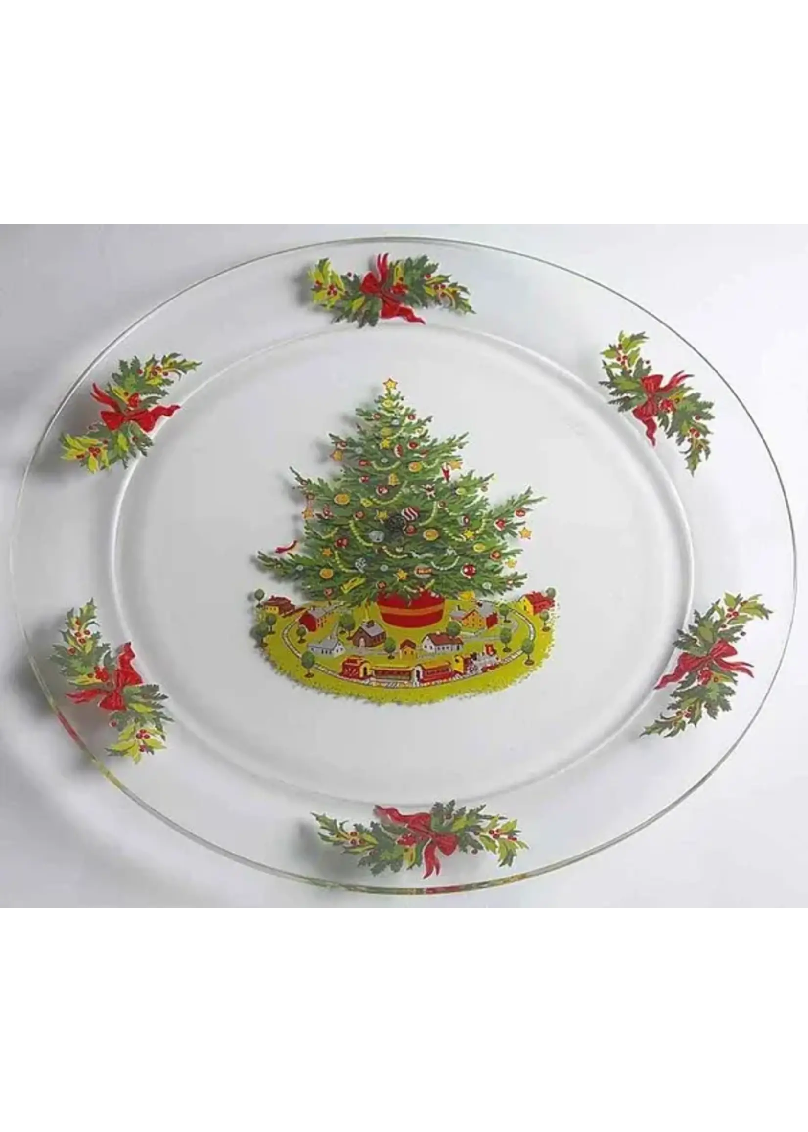 PFALTZGRAFF CHRISTMAS HERITAGE GLASSWARE PLATTER