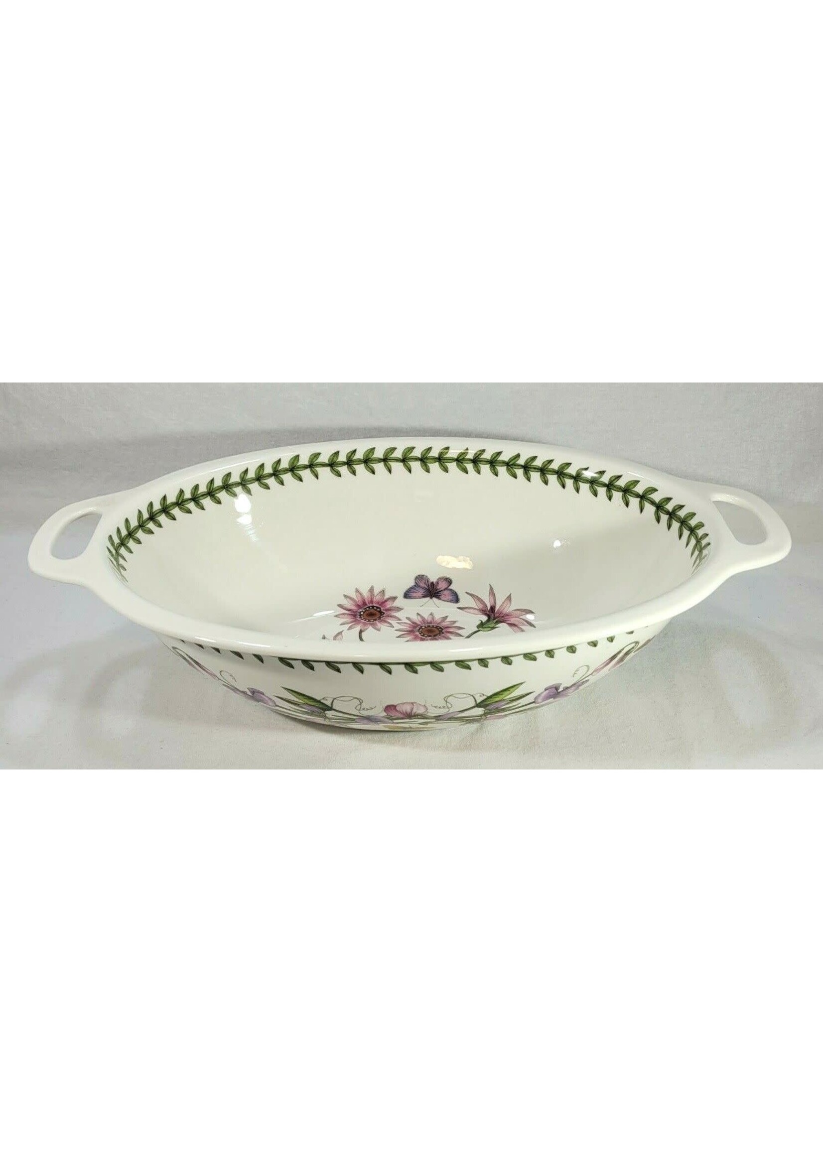 PORTMEIRION BOTANIC GARDEN OVAL HANDLED SERVER 15" TREASURE FLOWER