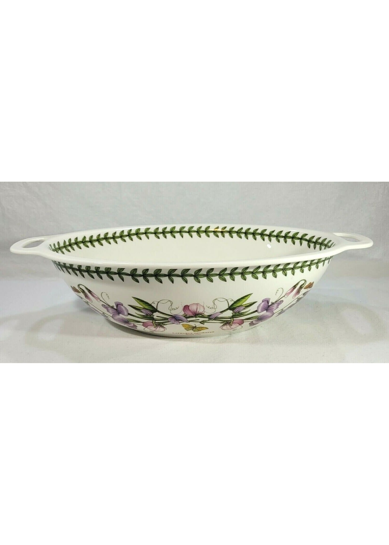 PORTMEIRION BOTANIC GARDEN OVAL HANDLED SERVER 15" TREASURE FLOWER