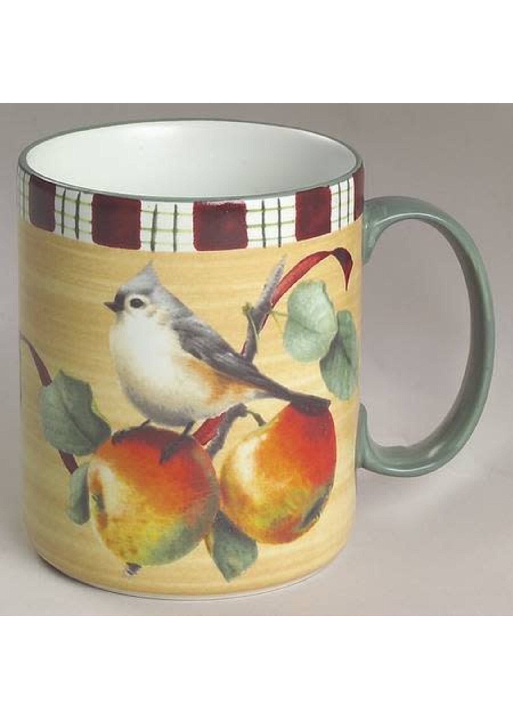 LENOX WINTERGREETINGS TARTAN TUFTED TITMOUSE MUG