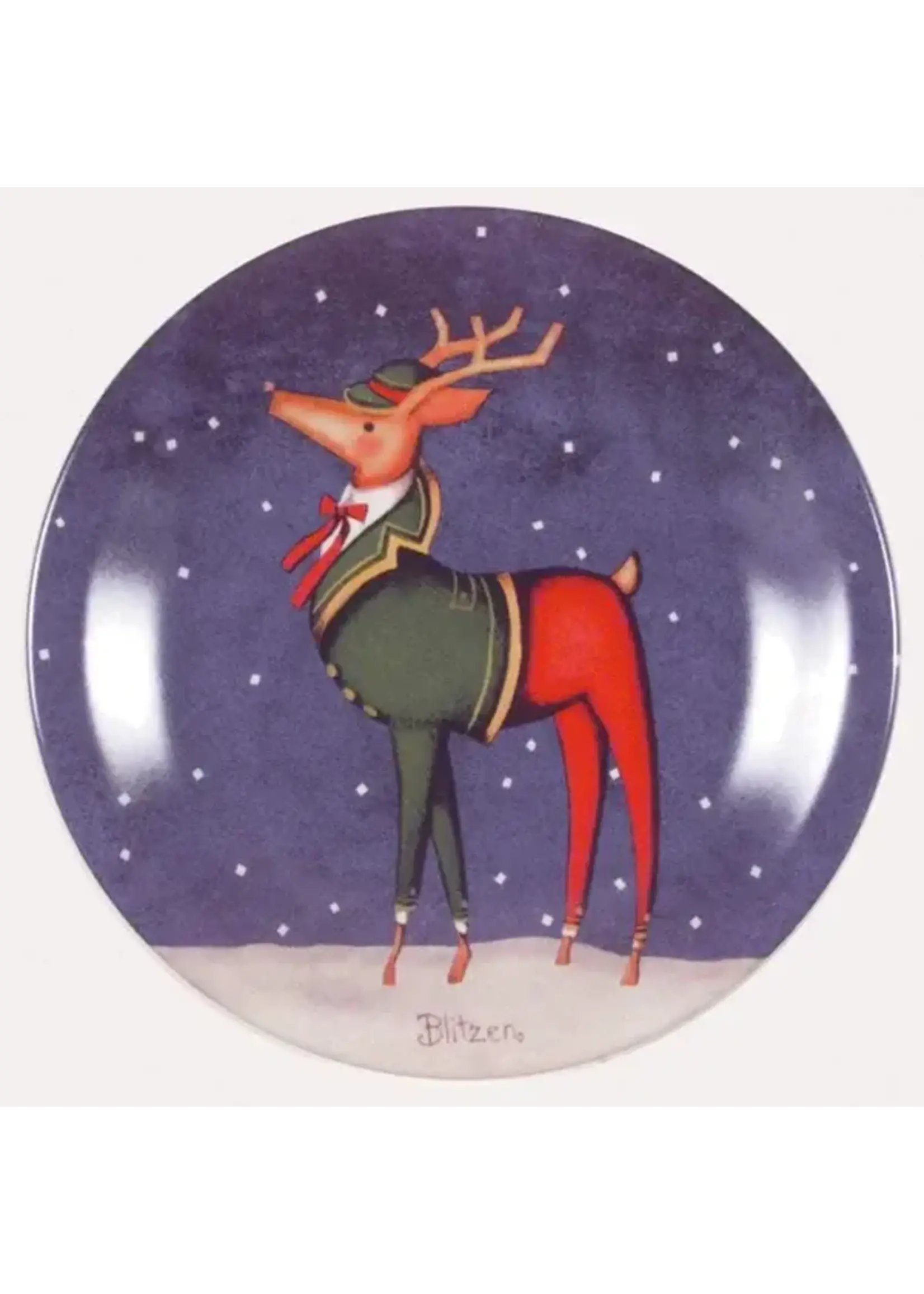 CERTIFIED INTERNATIONAL REINDEER SALAD PLATE BLITZEN