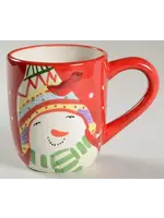 SNOWMATES RED MUG 4 3/8"