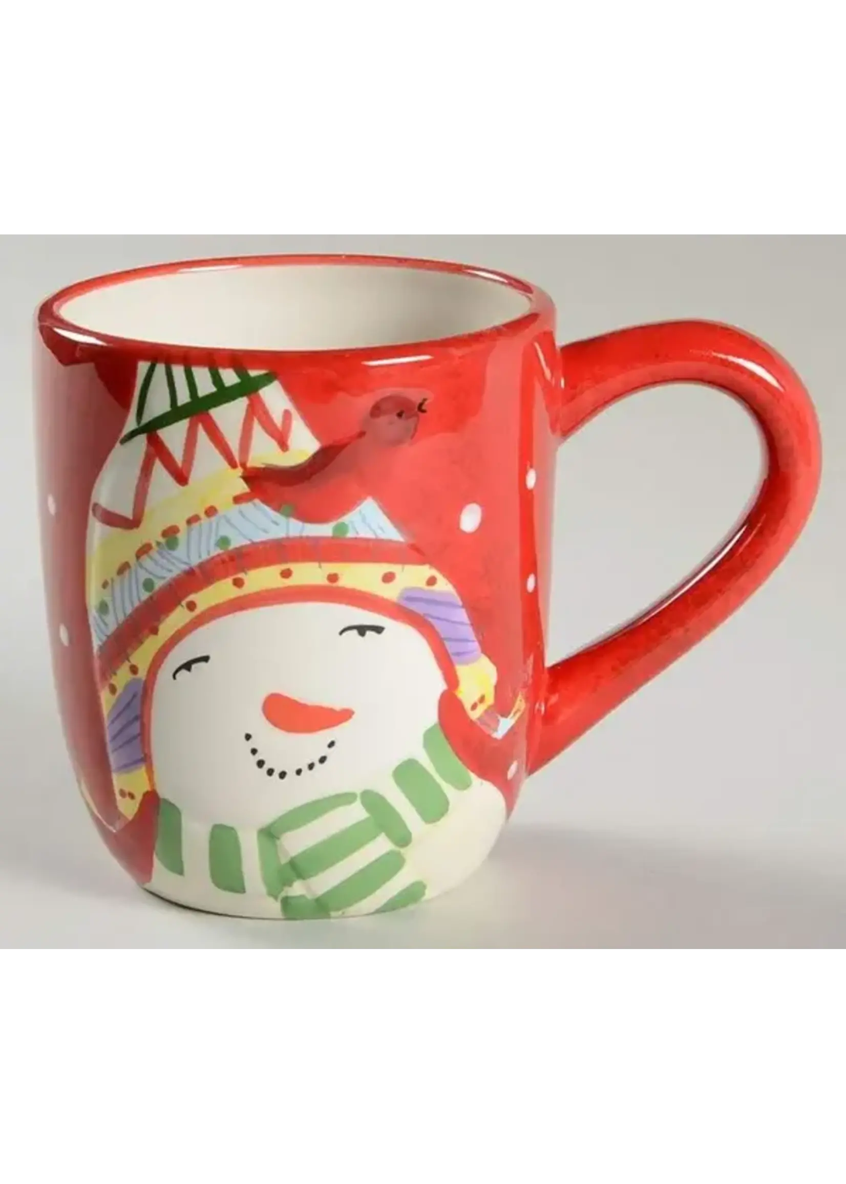 SAKURA SNOWMATES RED MUG 4 3/8"