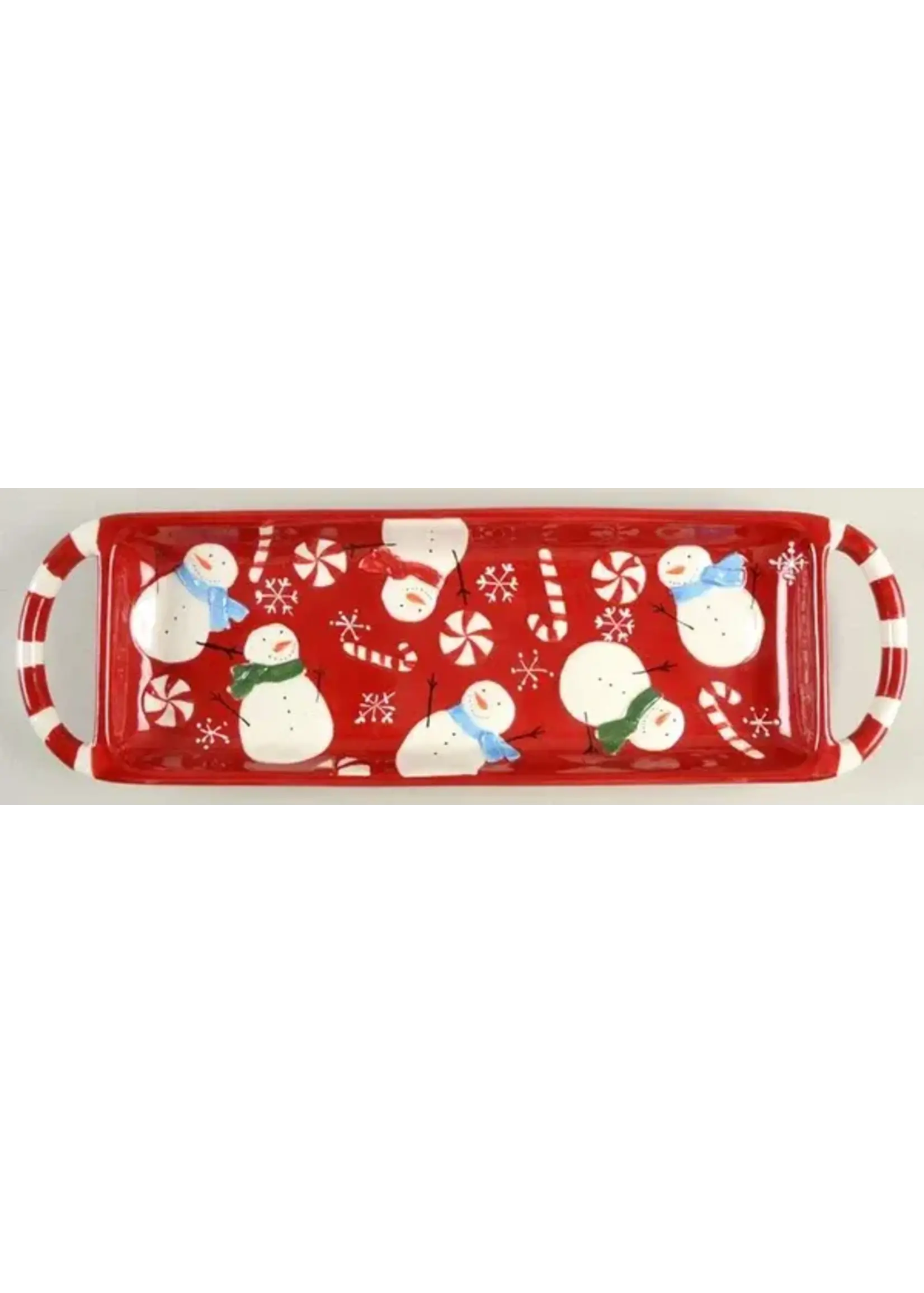 ST NICHOLAS SQUARE PEPPERMINT LANE TRAY 15 1/4"