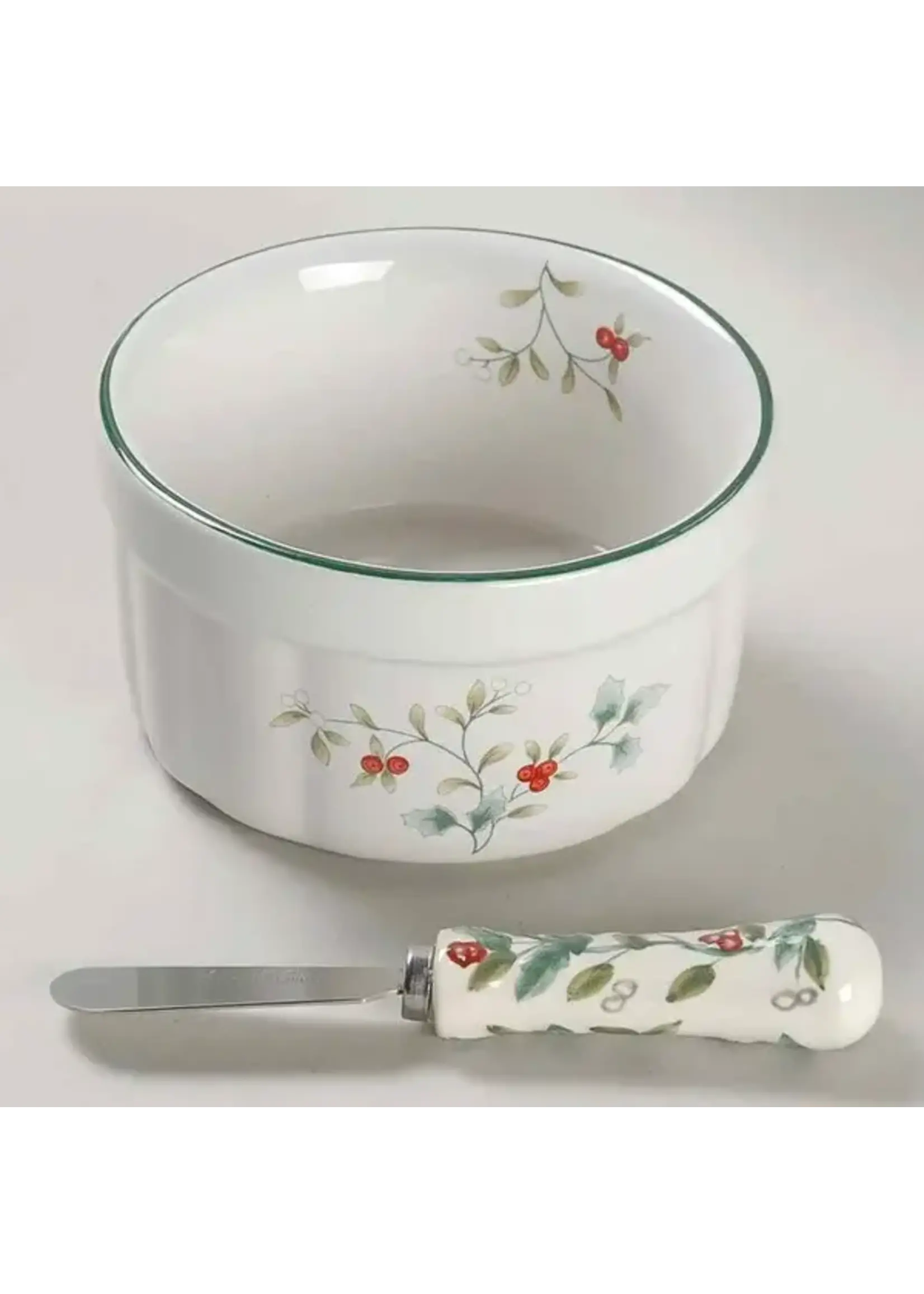 PFALTZGRAFF PFALTZGRAFF WINTERBERRY DIP BOWL AND SPREADER 4 5/8"