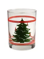 CHRISTMAS TREE DOUBLE OLD FASHION GLASS 4 1/4"