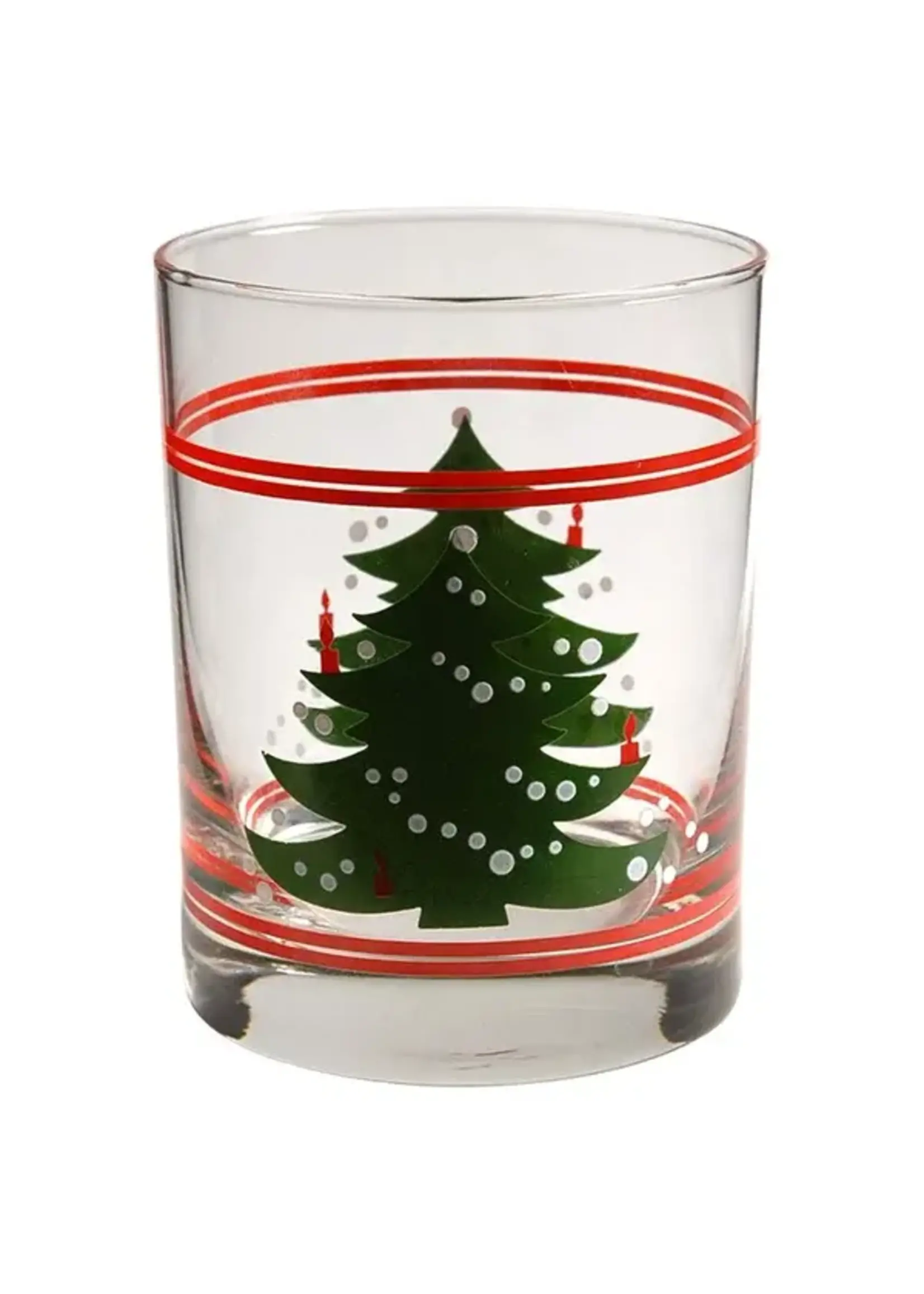 WAECHTERBACH CHRISTMAS TREE DOUBLE OLD FASHION GLASS 4 1/4"