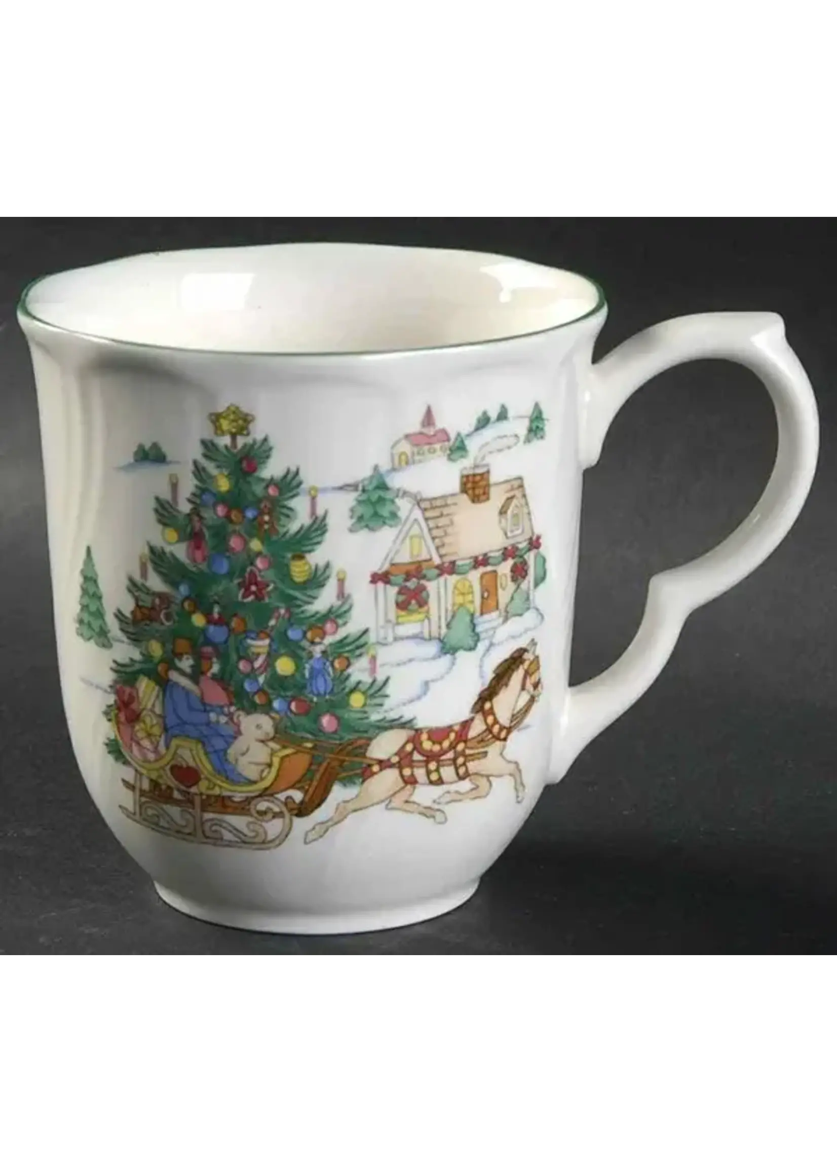 NIKKO NIKKO HAPPY HOLIDAT ACCENT MUG 3 3/8"  JINGLE