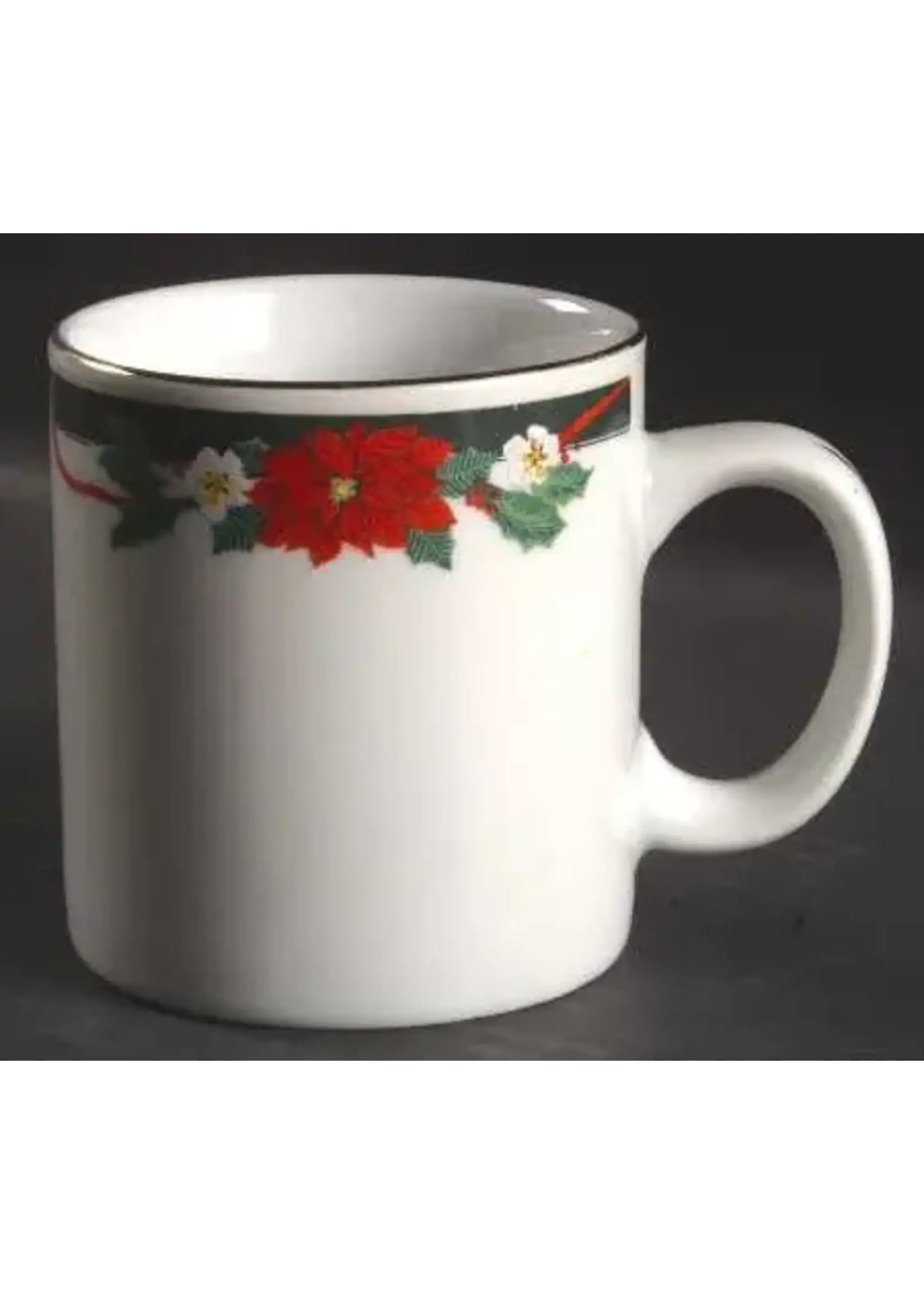 TIENSHAN DECK THE HALLS MUG 3 3/4' FLOWERS