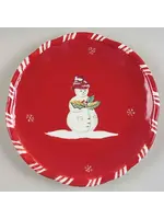 JOLLY OL SNOWY SALAD PLATE SNOWMAN