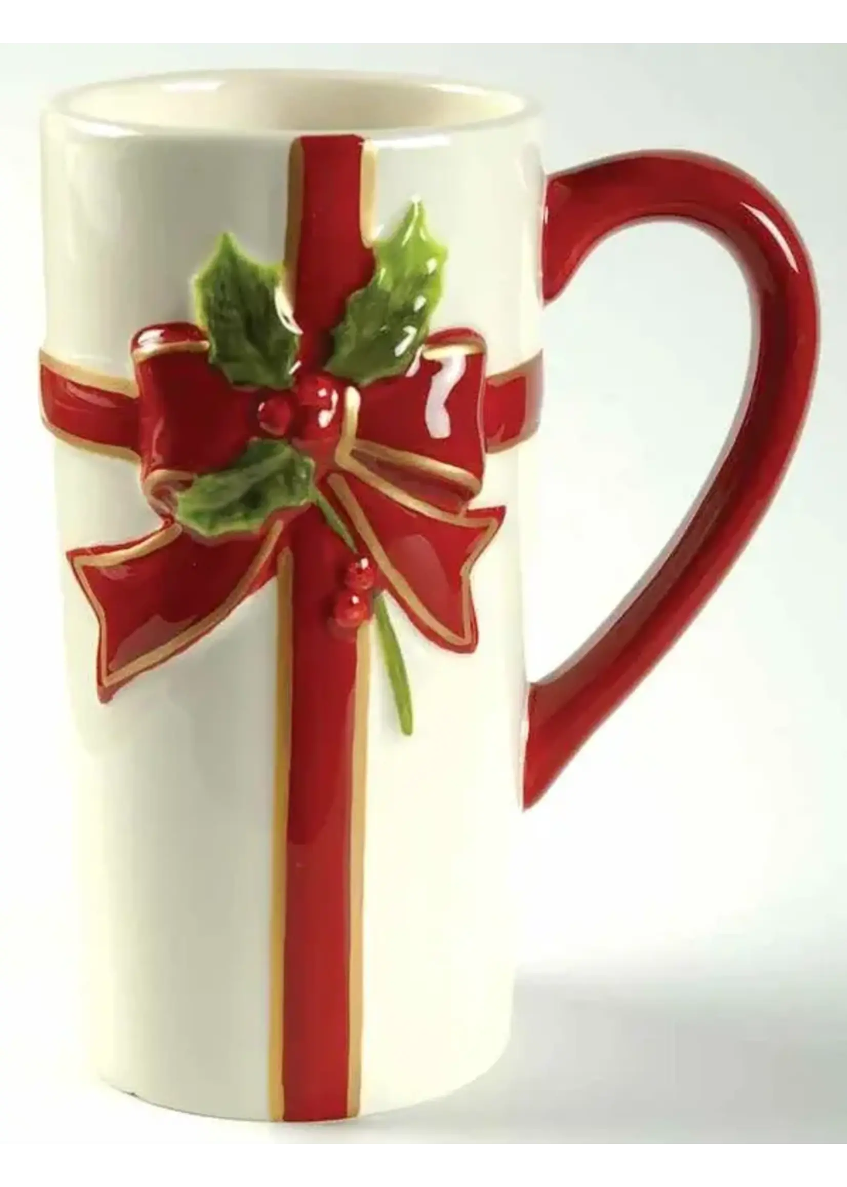 ST NICHOLAS SQUARE HOLLY JOLLY LATTE/COFFEE MUG 6.25"