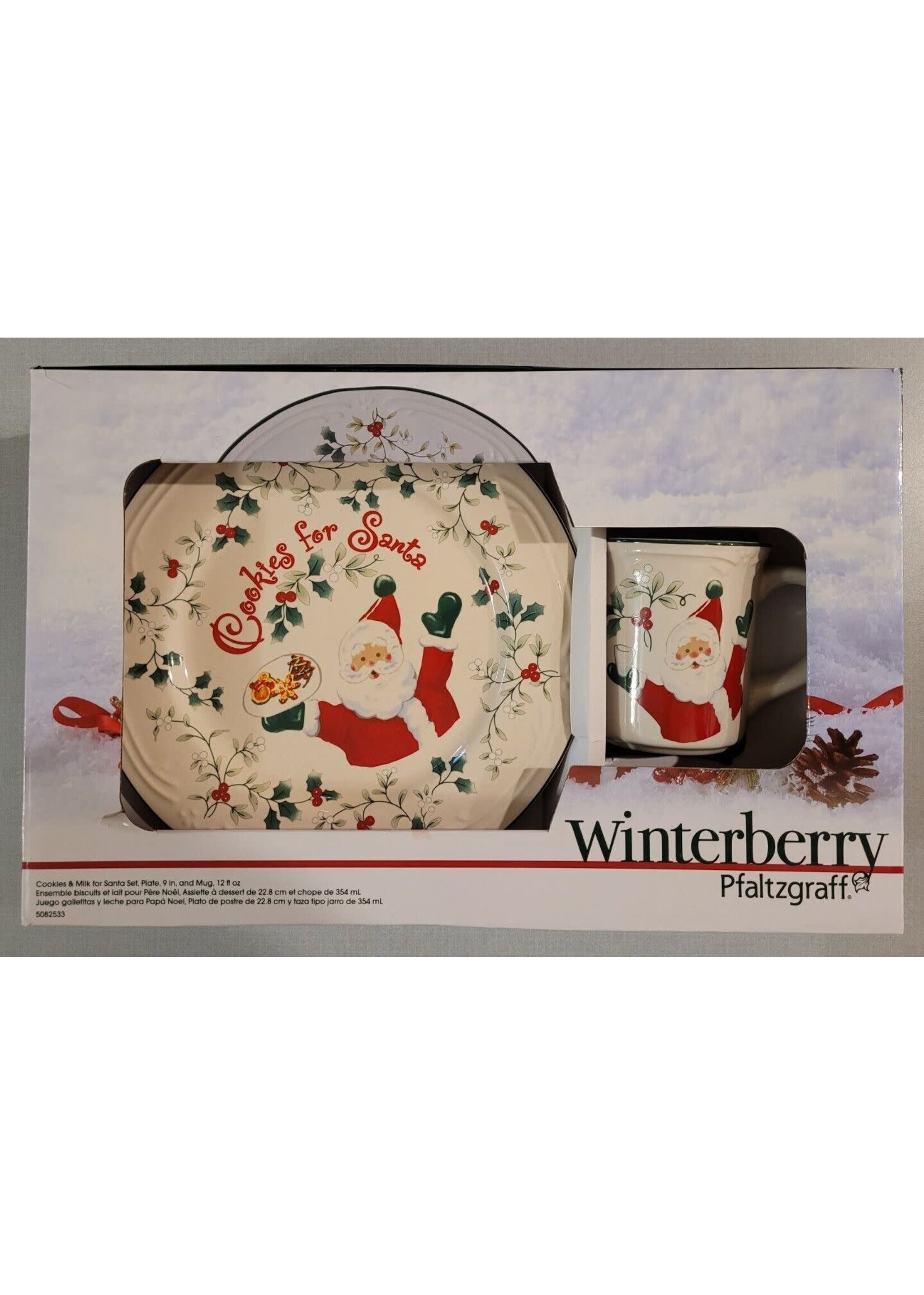 PFALTZGRAFF COOKIES FOR SANTA AND MILK MUG SET