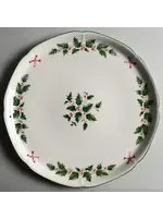 NIKKO FESTIVE HOLLY CAKE PLATE 11"