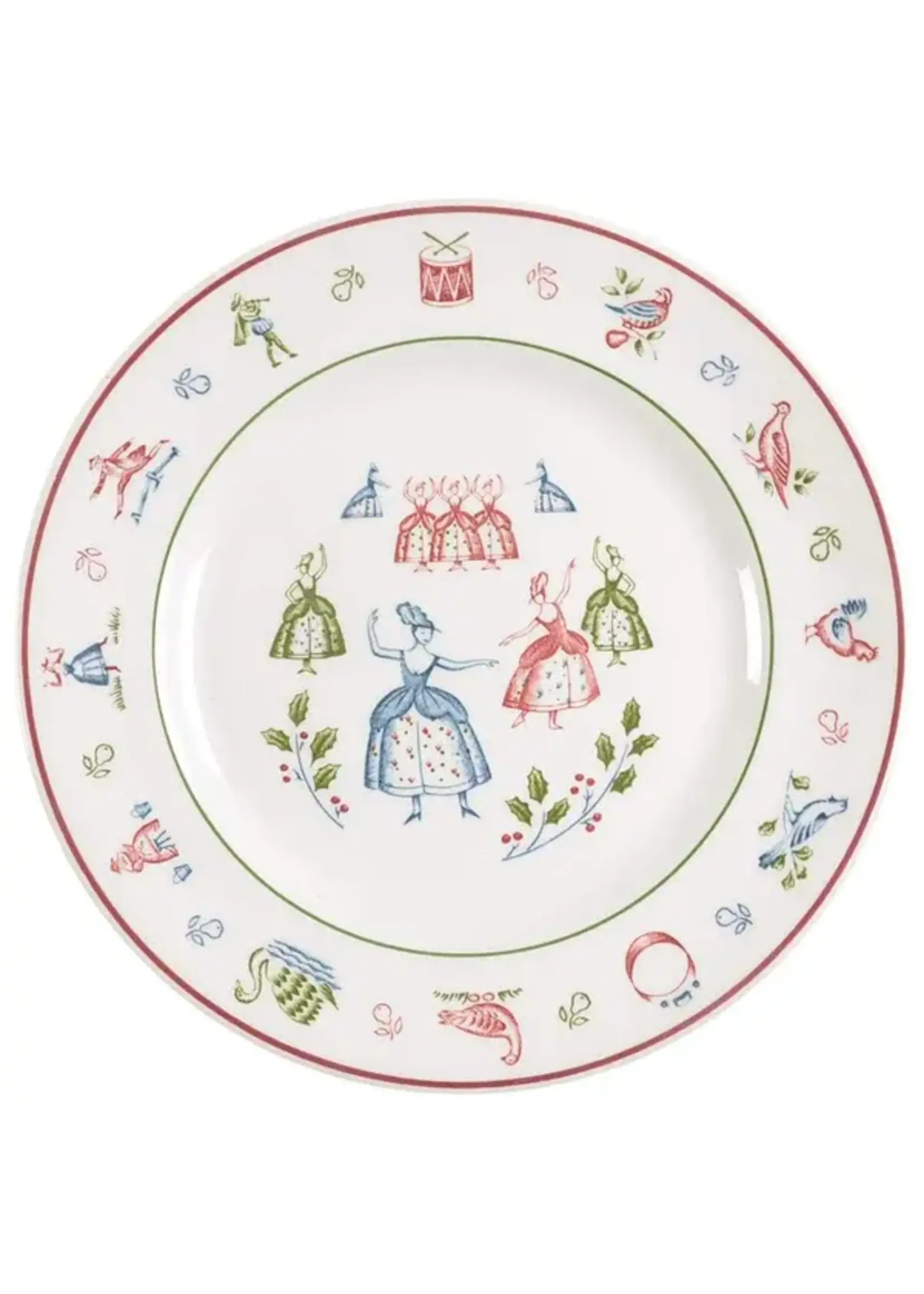 JOHNSON BROTHERS johnson brothers 12 days of Christmas salad plate 8 3/4"  9  ladies