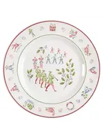 JOHNSON BROTHERS TWELVE DAYS OF CHRISTMAS SALAD  8 3/4 11 PIPERS PIPING