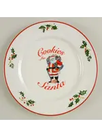 HOLIDAY CELEBRATIONS RED TRIM COOKIES FOR SANTA PLATE