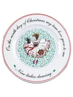 DOMESTICATIONS TWELVE DAYS OF CHRISTMAS SALAD PLATE-NINTH DAY 8 1/8"