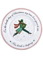 DOMESTICATIONS TWELVE DAYS OF CHRISTMAS SALAD PLATE-TENTH DAY 8 1/8"