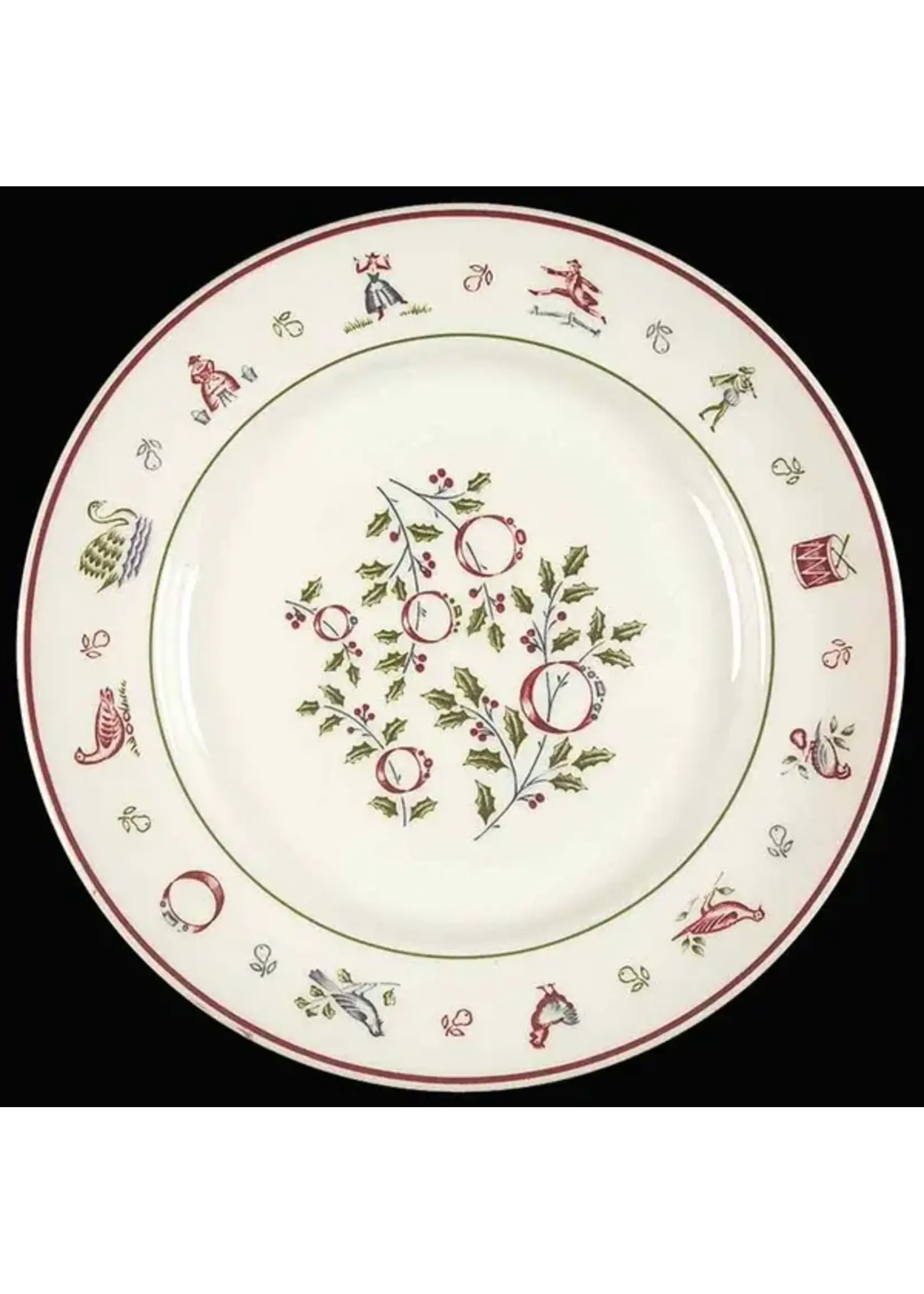 JOHNSON BROTHERS JOHNSON BROTHERS 12 DAYS OF CHRISTMAS SALAD PLATE 8 3/4 5 GOLDEN RINGS