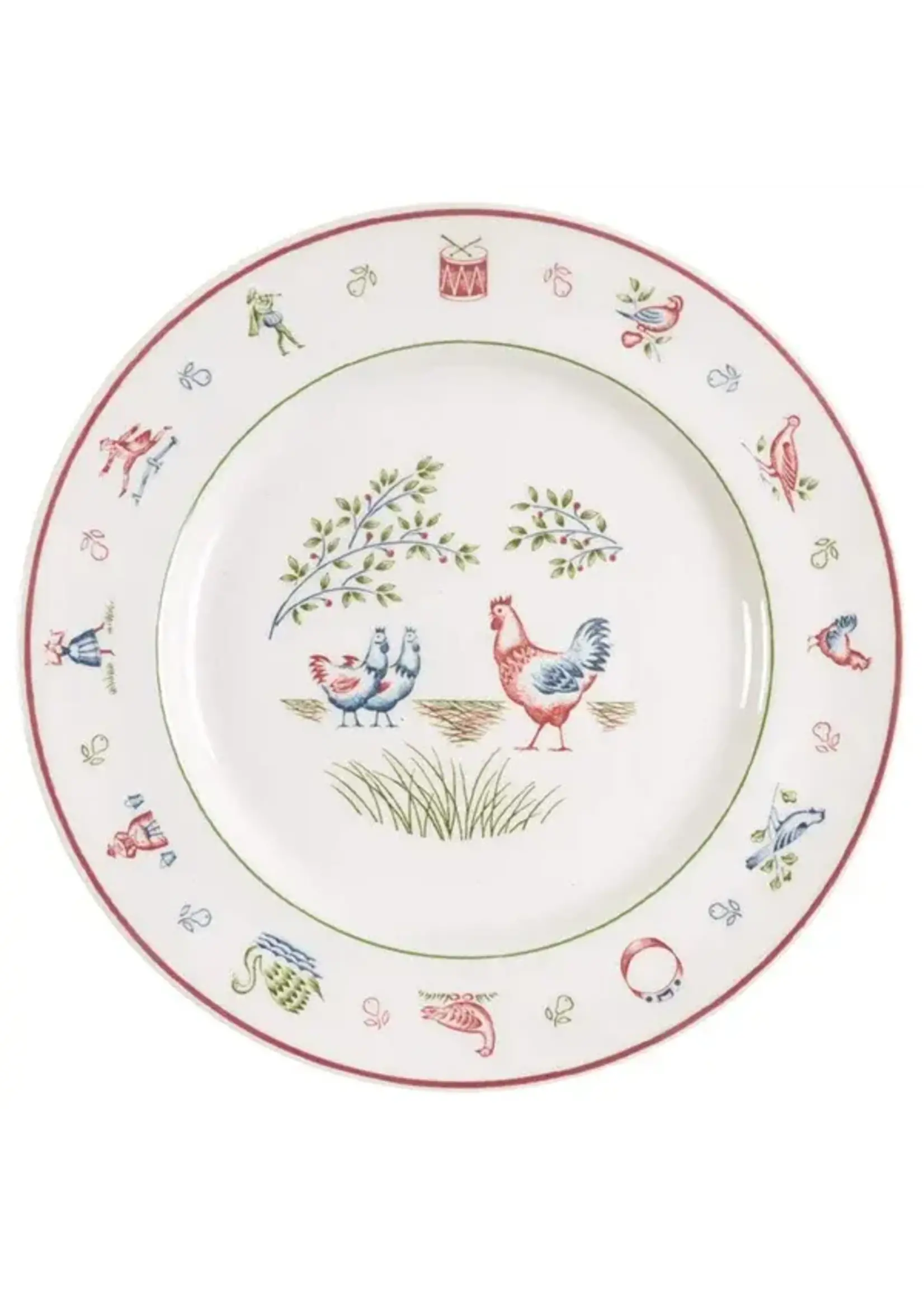 JOHNSON BROTHERS JOHNSON BROTHERS 12 DAYS OF CHRISTMAS DINNER PLATE 10 1/4"  3 FRENCH HENS