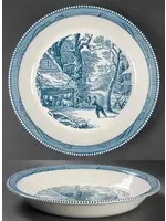 CURRIER & IVES BLUE PIE PLATE 10 "