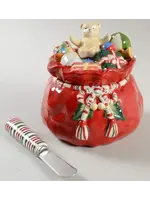 GIFTWARE DIP BOWL & SPREADER SET FIGURAL