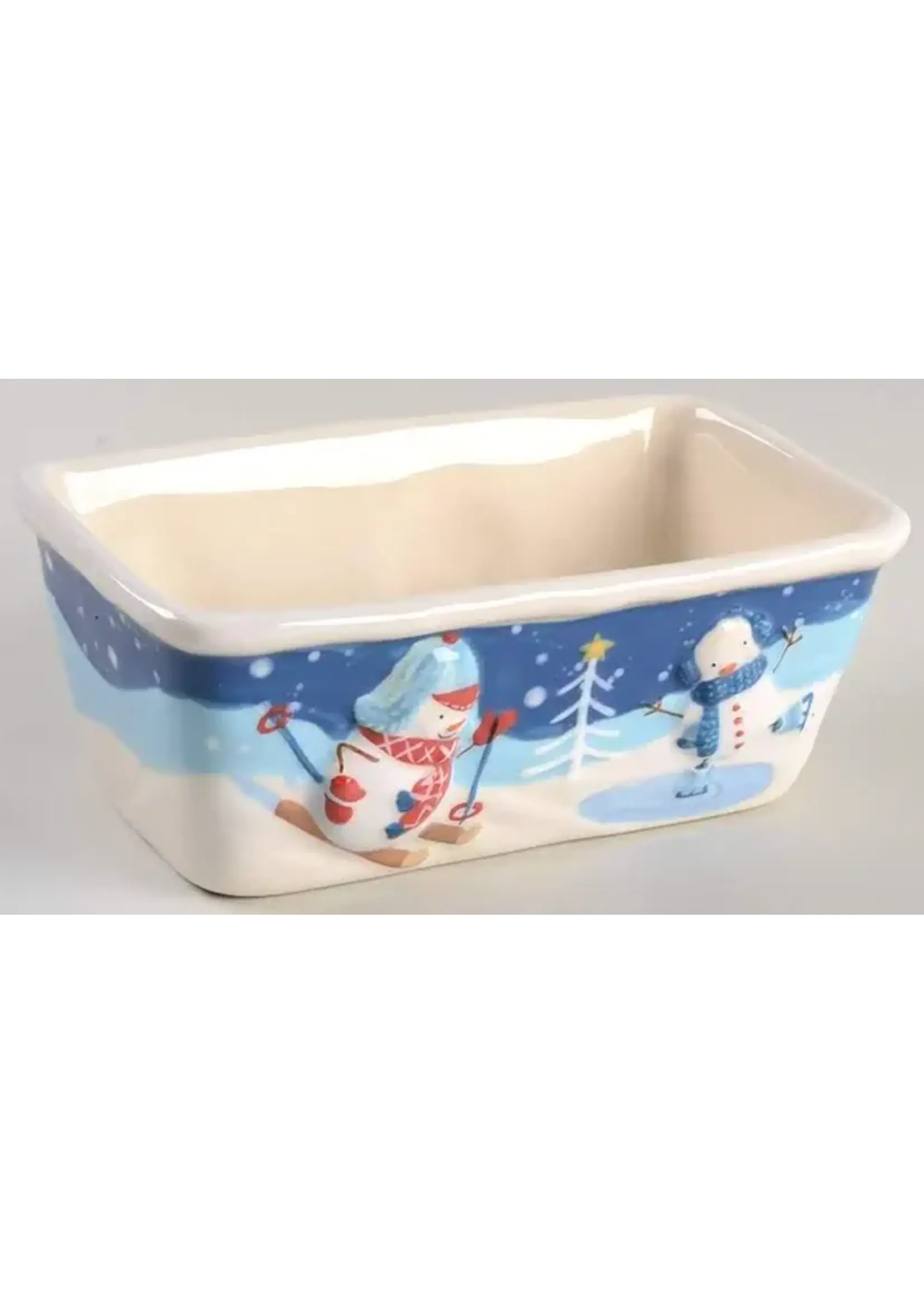 ST. NICHOLAS SQUARE LET IT SNOW LOAF PAN 6 3/4"