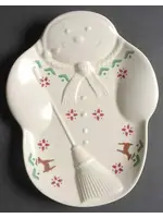 PFALTZGRAFF NORDIC EMBOSSED SNOWMAN PLATE 11 1/4"