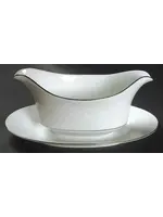 CONCERTO GRAVY BOAT W/ ATTACHED UNDER PLATE 9 1/2'