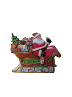 SANTA SLEIGH RIDE CANDLE HOLDER 7"