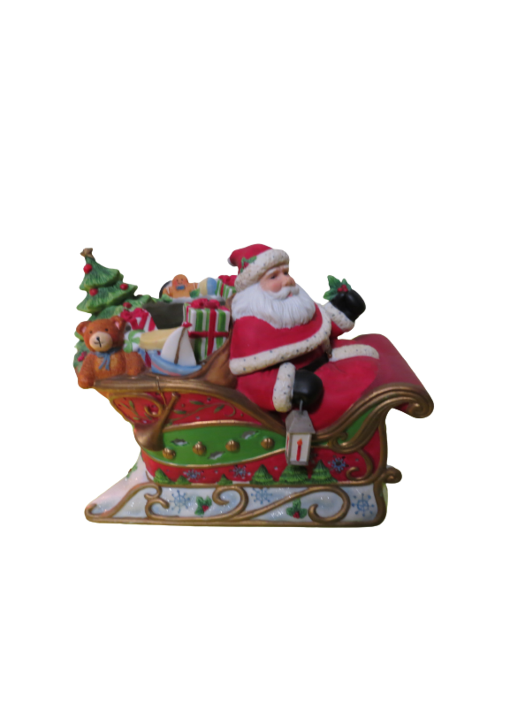 PARTYLITE SANTA SLEIGH RIDE CANDLE HOLDER