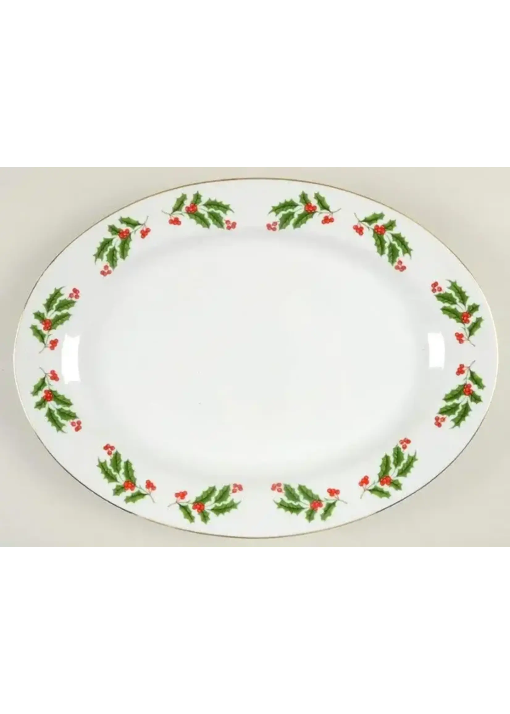 CHINA (MADE IN CHINA) CX324 HOLLY PLATTER 13 3/4"