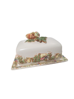 HARVEST FRUIT BUTTER DISH WITH ACORNS  4 1/2"