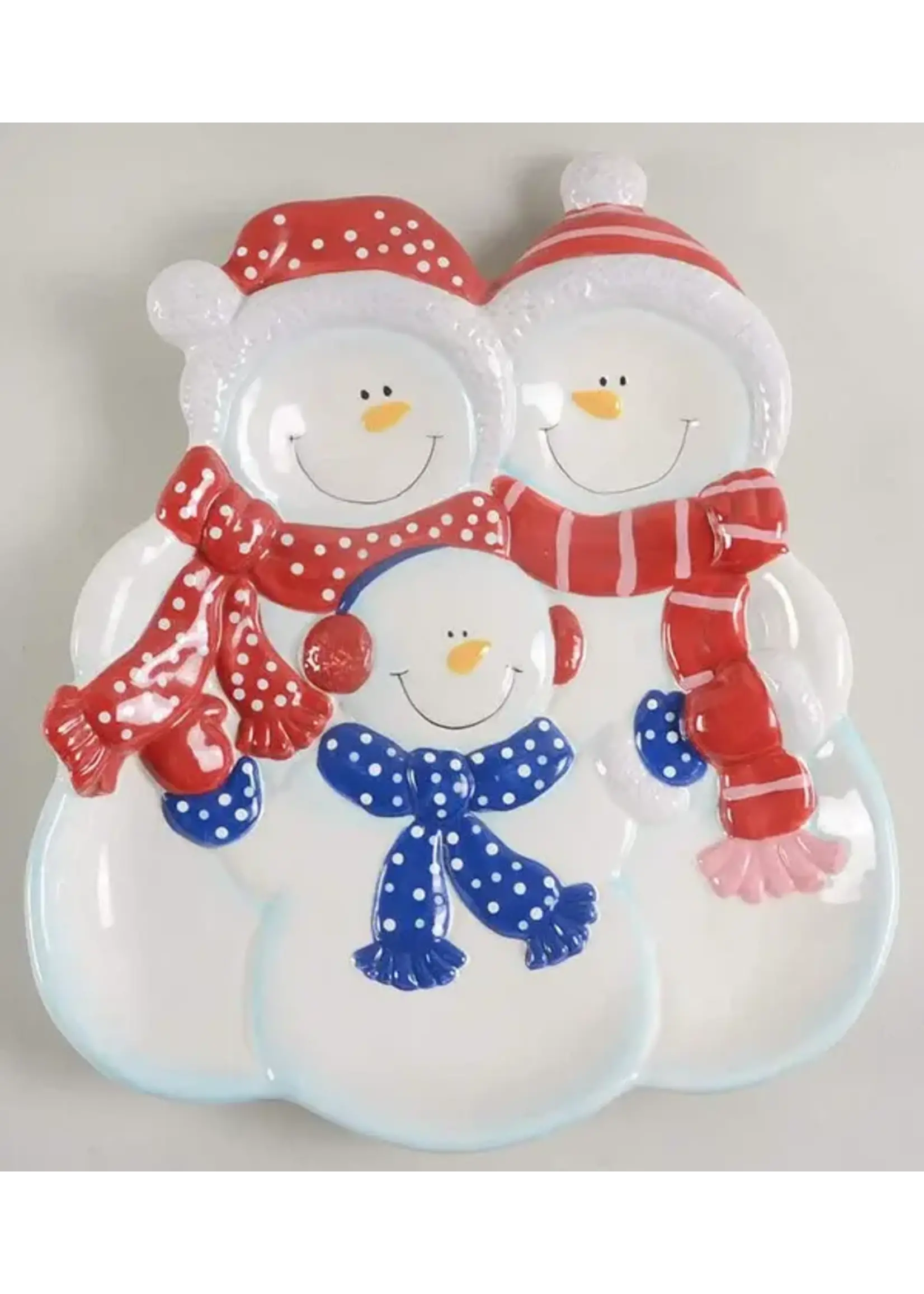 ST. NICHOLAS SQUARE SNOW DAYS FIGURAL PLATTER 15 1/2"