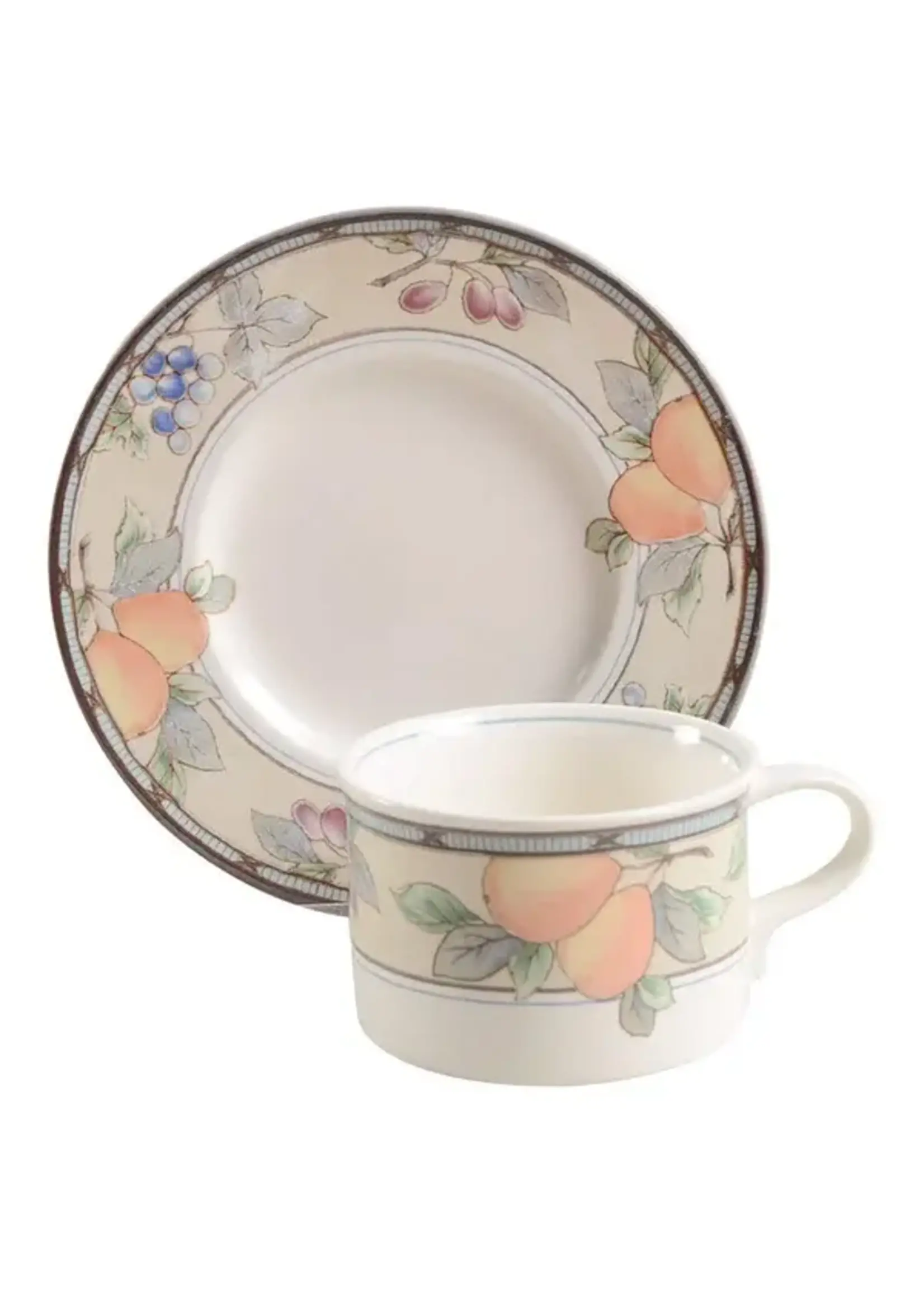 MIKASA MIKASA GARDEN HARVEST CUP AND SAUCER SET 2 3/8"