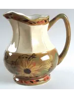 SUNFLOWER SCALLOPED EDGE PITCHER 8 3/4"