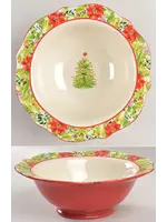 HOLIDAY CHEER VEGETABLE BOWL 8 1/4"