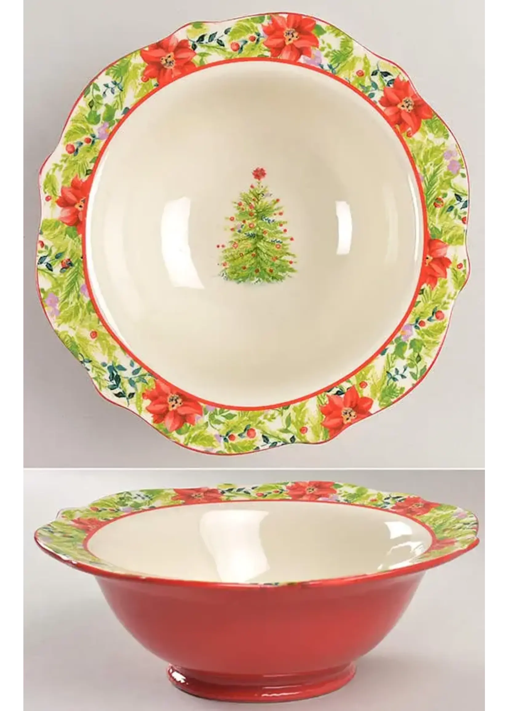 THE PIONEER WOMAN HOLIDAY CHEER VEGETABLE BOWL 8 1/4"