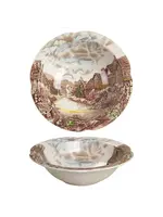 JOHNSON BROTHERS OLDE ENGLISH COUNTRYSIDE BROWN MULTICOLOR CEREAL BOWL RIM 6 1/4"