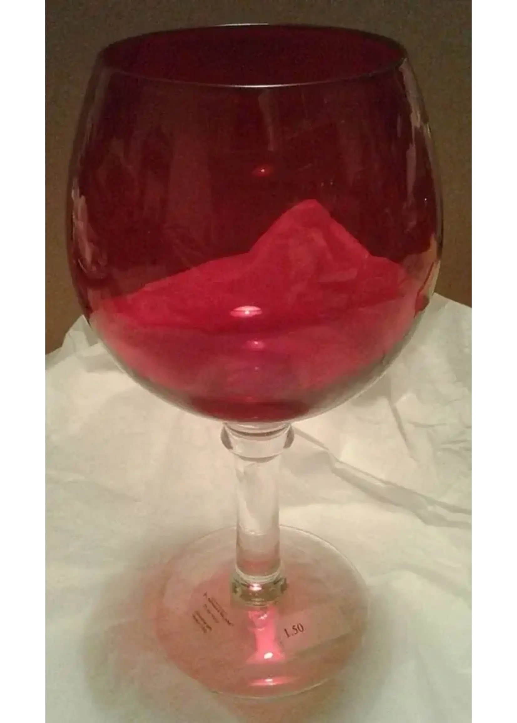 ST NICHOLAS SQUARE TIS THE SEASON WINE BALLOON RUBY  7 1/2"