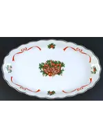 WALBRZYCH HOLIDAY RIBBON RIBBED PLATTER 13"