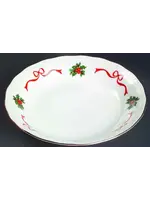 WALBRZYCH HOLIDAY RIBBON RIBBED SOUP BOWL 8 3/8"