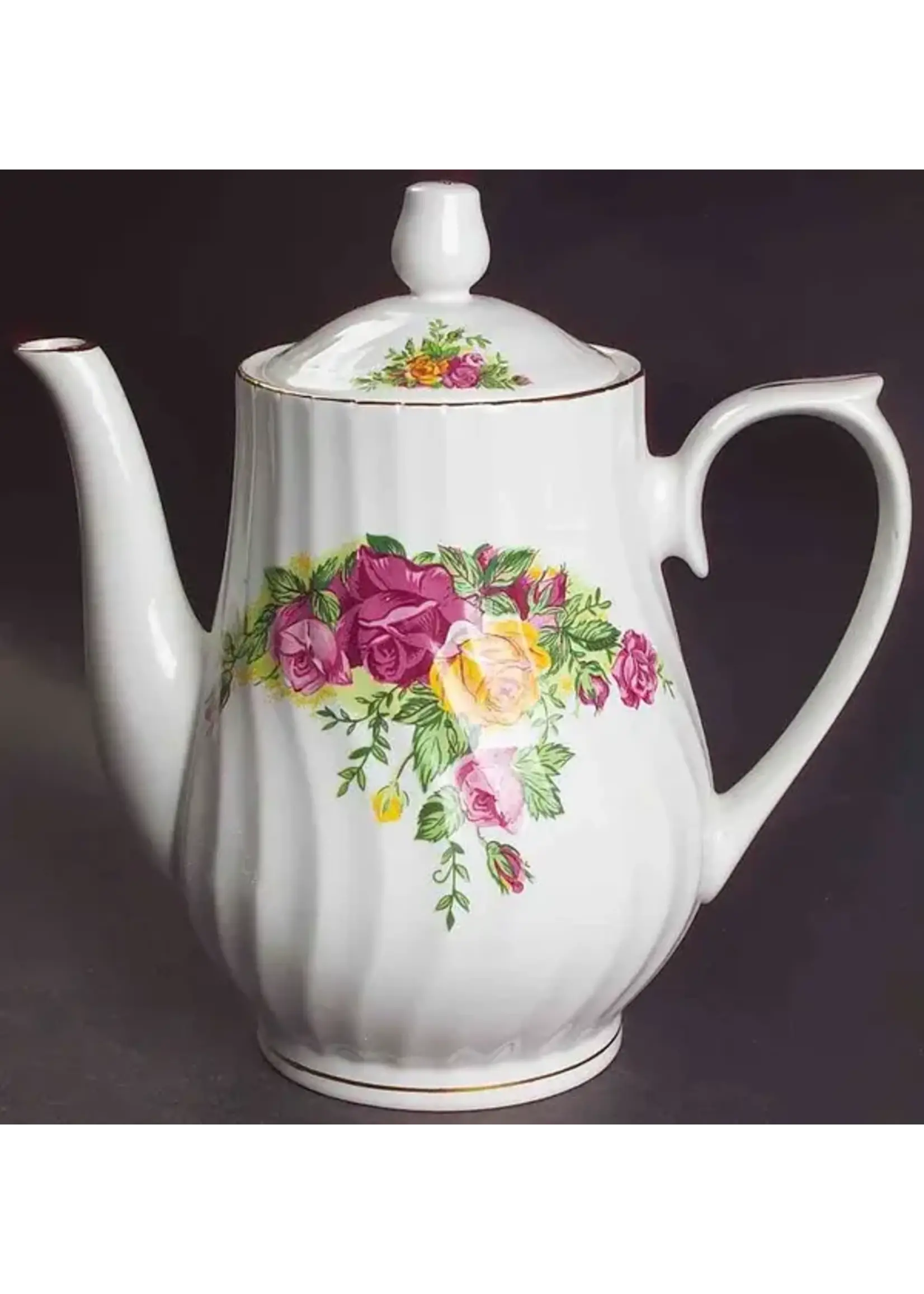 REGENT (CHINA) ENGLISH ROSE COFFEE POT 8" 5 CUP